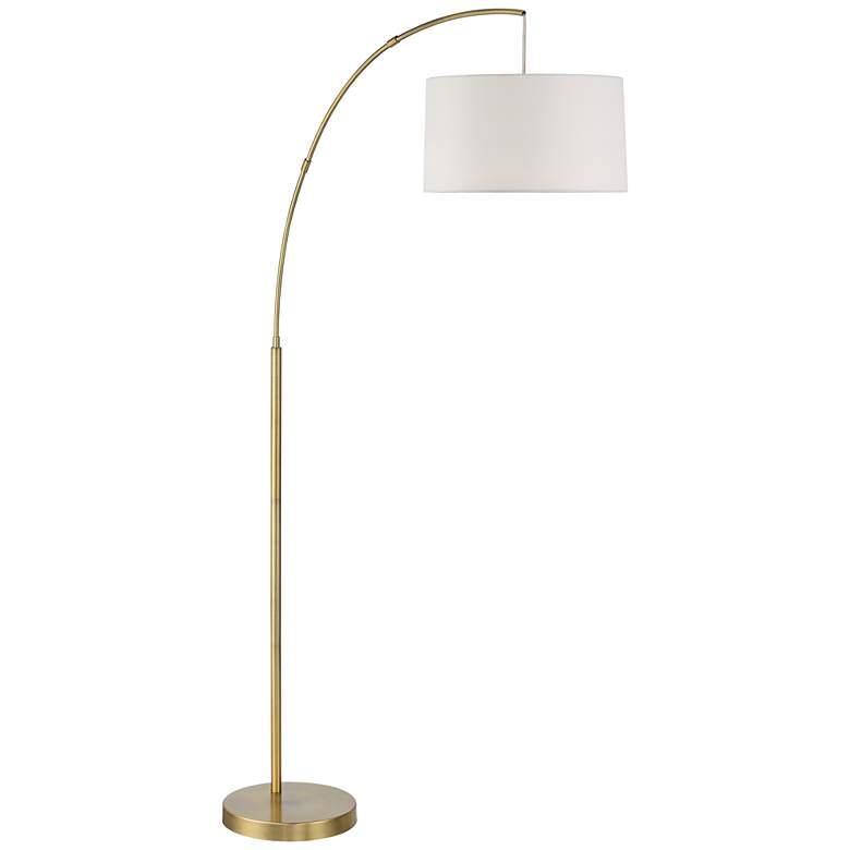 Image 7 360 Lighting Cora 72" Brass Metal Arc Floor Lamp with Smart Socket more views