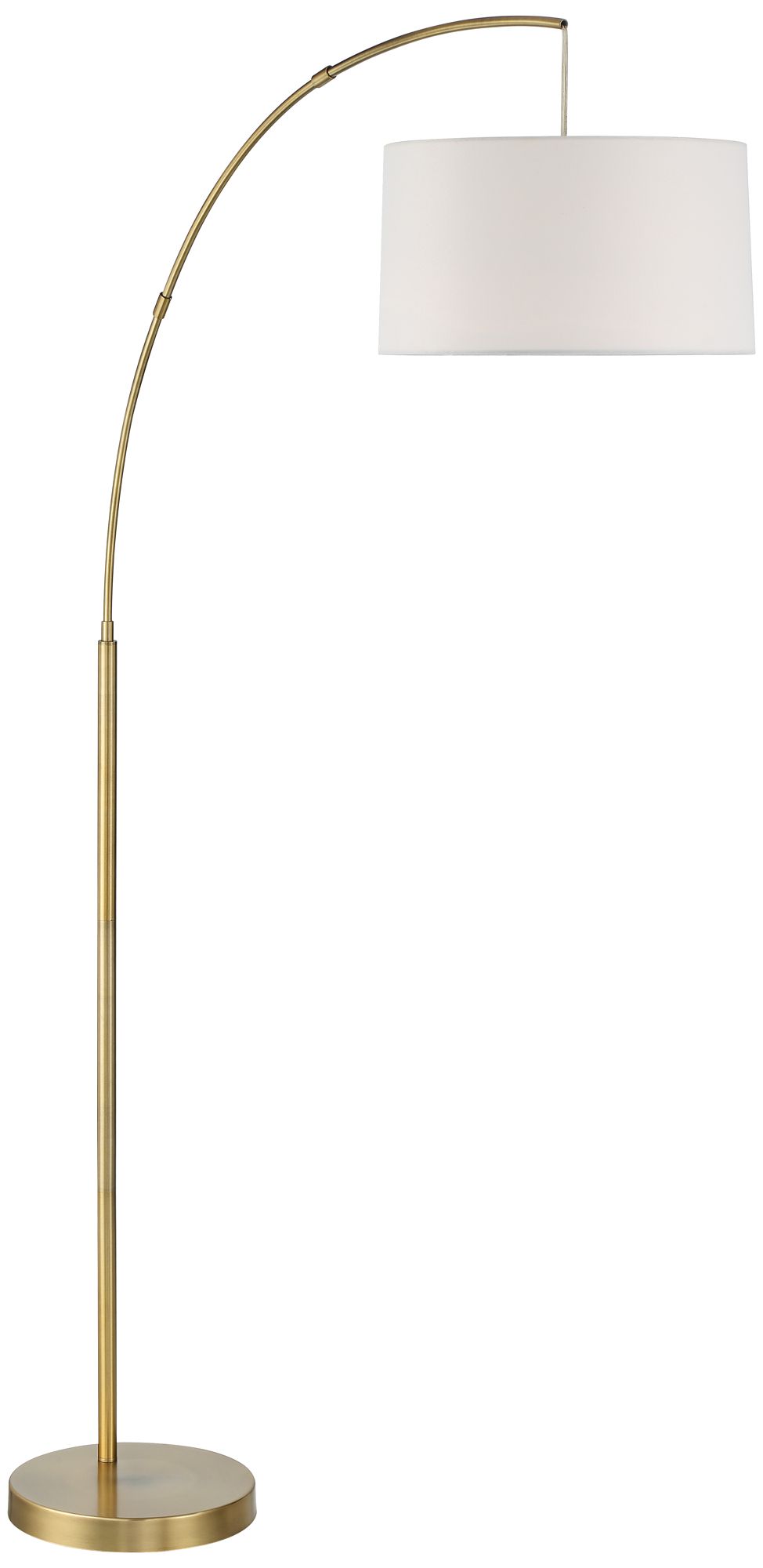 360 Lighting Cora 72" Brass Metal Arc Floor Lamp with USB Dimmer