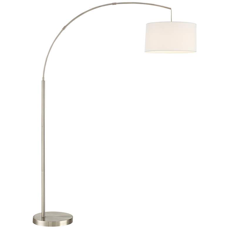 Image 2 360 Lighting Cora 72 inch Brushed Nickel Arc Floor Lamp with Smart Socket