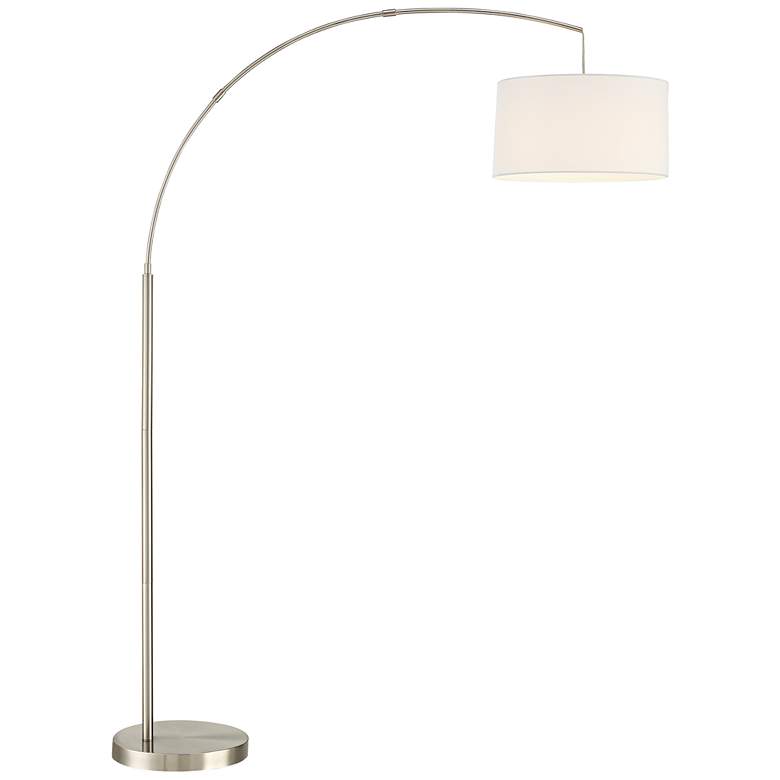 Image 2 360 Lighting Cora 72 inch Brushed Nickel Arc Floor Lamp with USB Dimmer