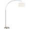 360 Lighting Cora 72" Brushed Nickel Arc Floor Lamp with USB Dimmer