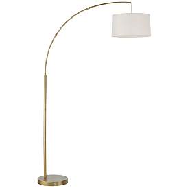 Image2 of 360 Lighting Cora 72" High Brass Metal Modern Arc Floor Lamp