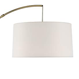 Image3 of 360 Lighting Cora 72" High Brass Metal Modern Arc Floor Lamp more views