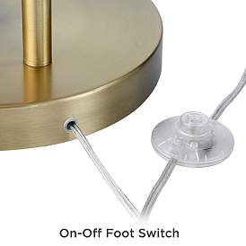 Image5 of 360 Lighting Cora 72" High Brass Metal Modern Arc Floor Lamp more views