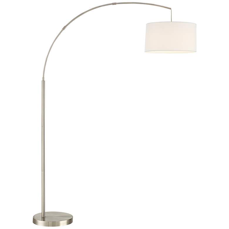 Image 2 360 Lighting Cora 72" High Brushed Nickel Modern Arc Floor Lamp