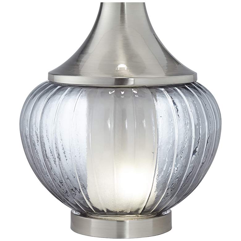 Image 4 360 Lighting Courtney Ribbed Glass Night Light Lamp with Table Top Dimmer more views