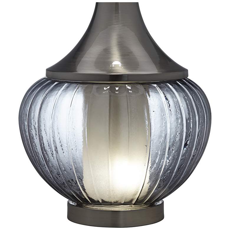 Image 5 360 Lighting Courtney Ribbed Glass Night Light Lamp with Table Top Dimmer more views