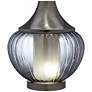 360 Lighting Courtney Ribbed Glass Night Light Lamp with Table Top Dimmer