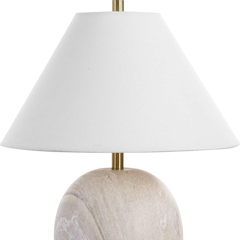 Image 5 360 Lighting Cove 17" Faux Stone Ceramic Accent Table Lamp more views