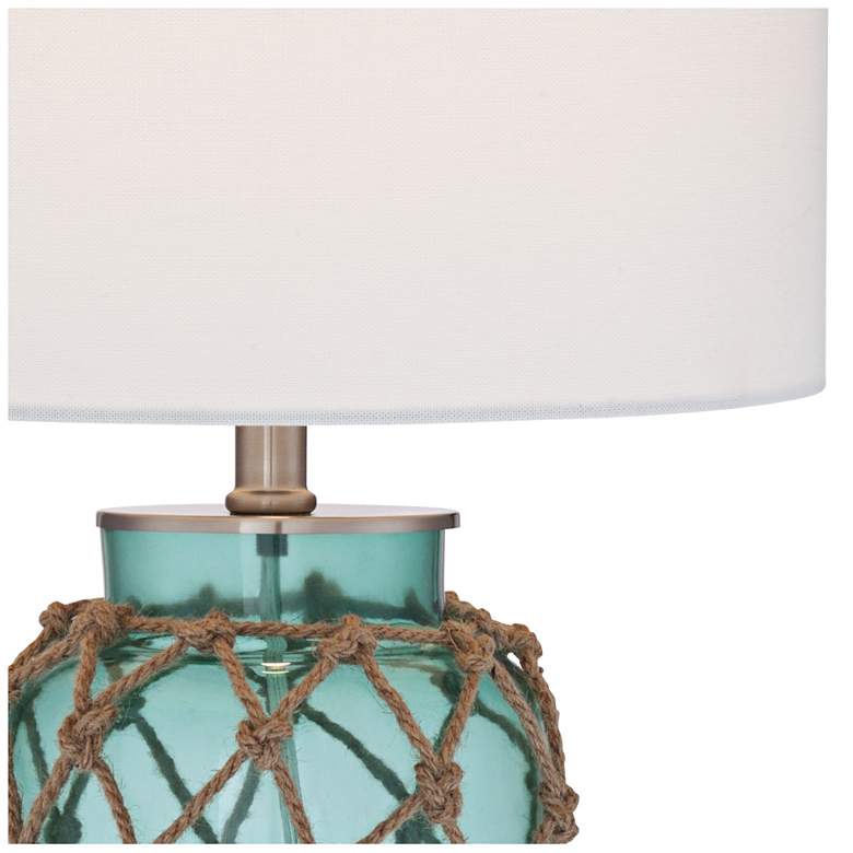 Image 3 360 Lighting Crosby 22 1/2" Rope and Bottle Glass Lamp with Dimmer more views