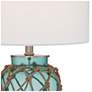 360 Lighting Crosby 22 1/2" Rope and Bottle Glass Lamp with Dimmer