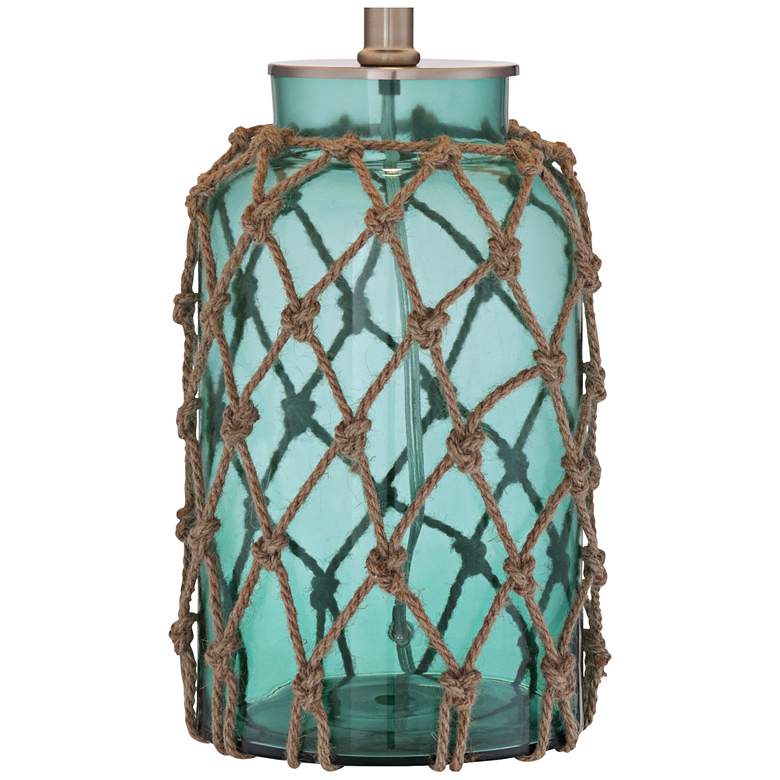 Image 4 360 Lighting Crosby 22 1/2" Rope and Bottle Glass Lamp with Dimmer more views