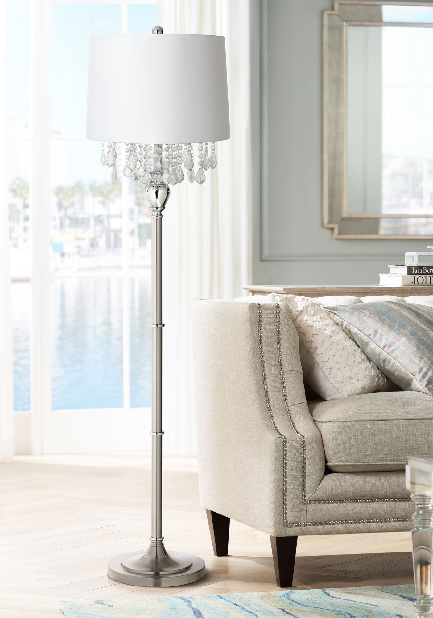 360 Lighting CRYSTAL BASE Brushed Nickel Collection