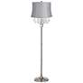 360 Lighting Crystals 60 1/2" Masqat Gray and Satin Steel Floor Lamp