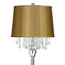 2_360 Lighting Crystals 60 1/2" Steel Floor Lamp with Gold Satin Shade more views