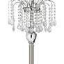 Thumbnail3 of 360 Lighting Crystals 60 1/2" Treble Gray Shade Satin Steel Floor Lamp more views