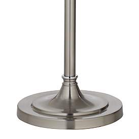 Image4 of 360 Lighting Crystals 60 1/2" Treble Gray Shade Satin Steel Floor Lamp more views