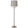 360 Lighting Crystals 62 1/2" Gray Shade Brushed Nickel Floor Lamp