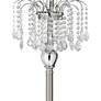 360 Lighting Crystals 62 1/2" High Creme and Brushed Nickel Floor Lamp