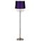 360 Lighting Crystals 62 1/2" Purple and Brushed Nickel Floor Lamp