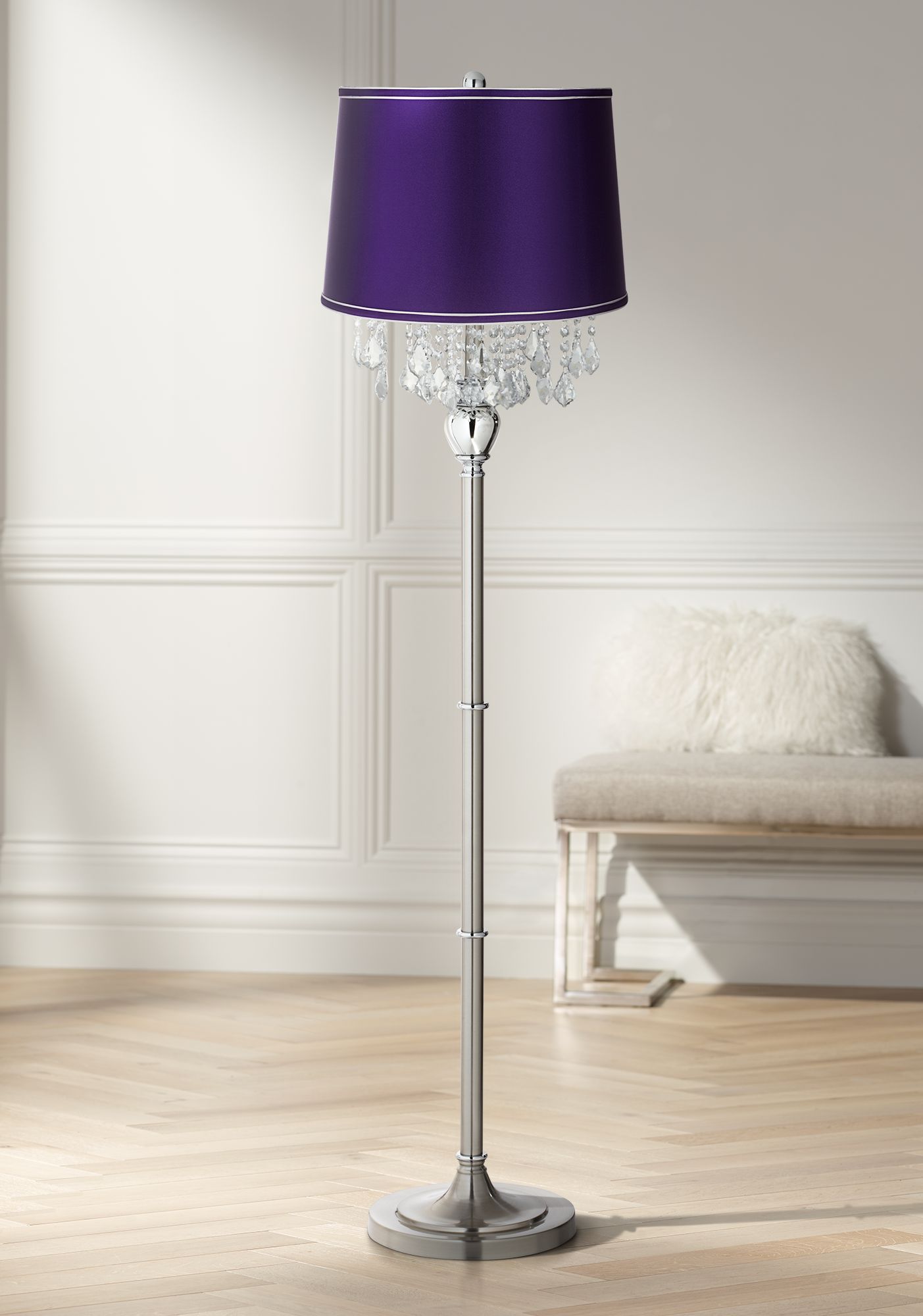 Purple standing deals lamp