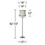 3_360 Lighting Crystals Ivory Linen Shade Brushed Nickel Floor Lamp more views