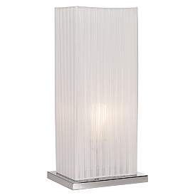 Image3 of 360 Lighting Cube 19 3/4" High White Ribbon Shade Accent Table Lamp