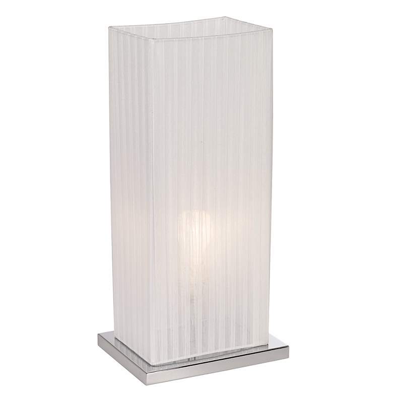 Image 4 360 Lighting Cube 19 3/4" High White Ribbon Shade Accent Table Lamp more views