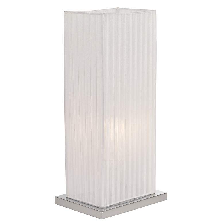 Image 5 360 Lighting Cube 19 3/4" High White Ribbon Shade Accent Table Lamp more views