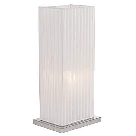 Image5 of 360 Lighting Cube 19 3/4" High White Ribbon Shade Accent Table Lamp more views
