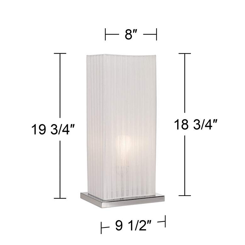 Image 7 360 Lighting Cube 19 3/4" High White Ribbon Shade Accent Table Lamp more views