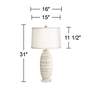 5_360 Lighting Cullen 30 1/2" High Modern Almond Ceramic Table Lamp more views