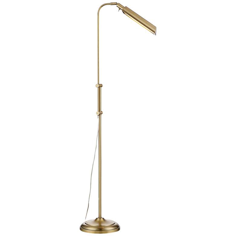 Image 7 360 Lighting Culver Adjustable Height Aged Brass Pharmacy LED Floor Lamp more views