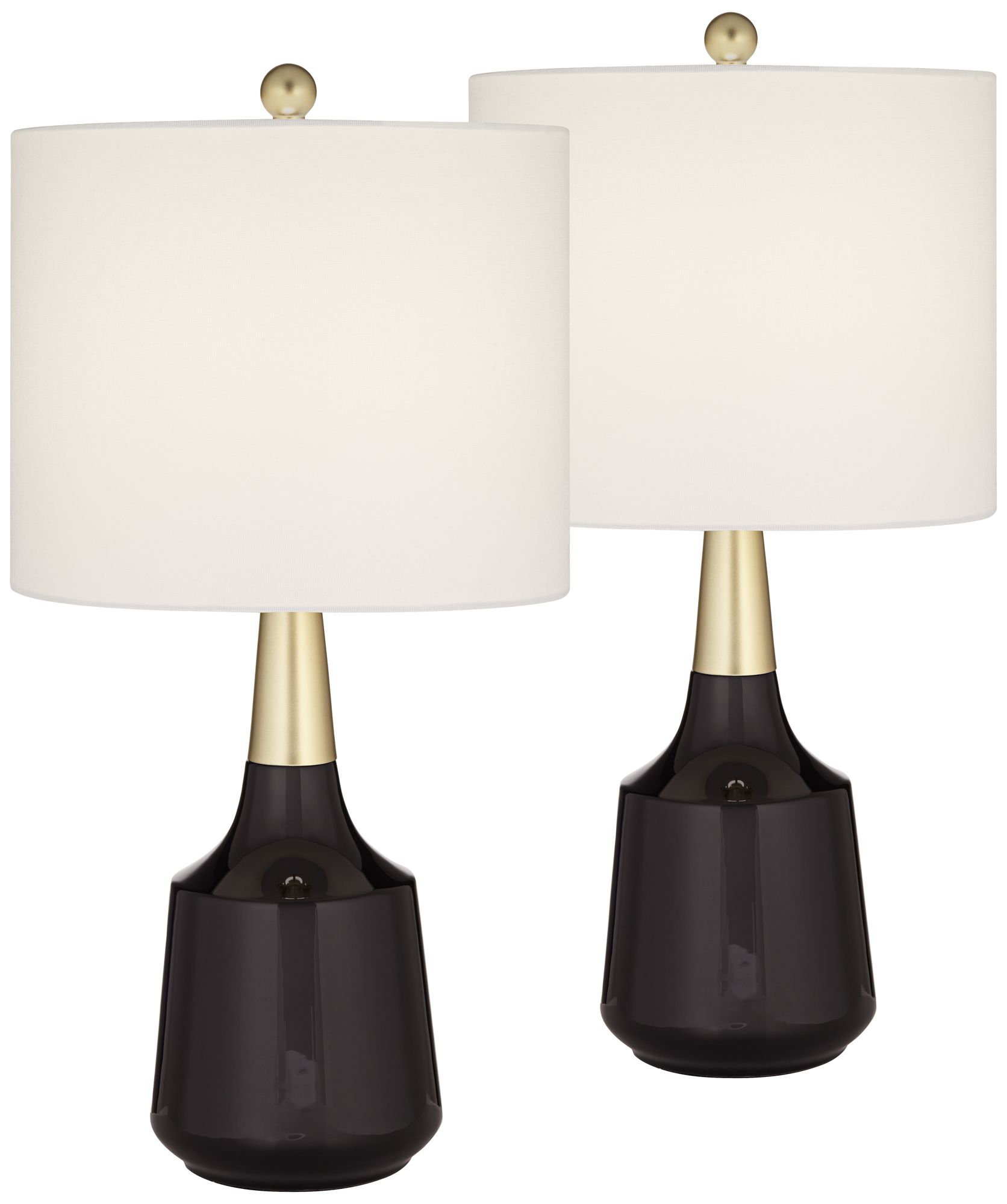 Cutlass Gold and Black Modern Table Lamps Set of 2 - #897C2 | Lamps Plus