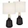 360 Lighting Cutlass Gold and Black Modern Ceramic Table Lamps Set of 2