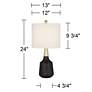 360 Lighting Cutlass Gold and Black Modern Ceramic Table Lamps Set of 2