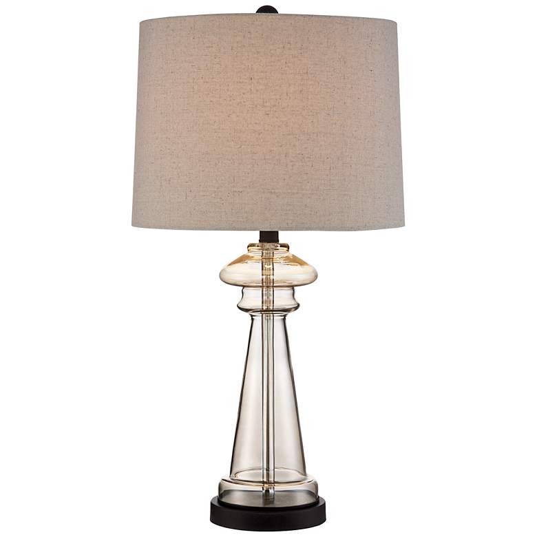 Image 3 360 Lighting Dalia 27 inch High Luxe Champagne Glass Table Lamp