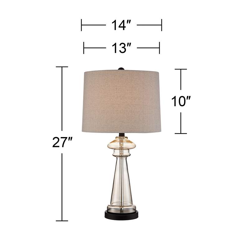 Image 7 360 Lighting Dalia 27 inch High Luxe Champagne Glass Table Lamp more views