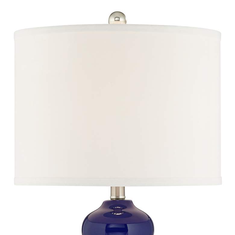 Image 4 360 Lighting Damon Blue Ceramic Modern Coastal Table Lamps Set of 2 more views
