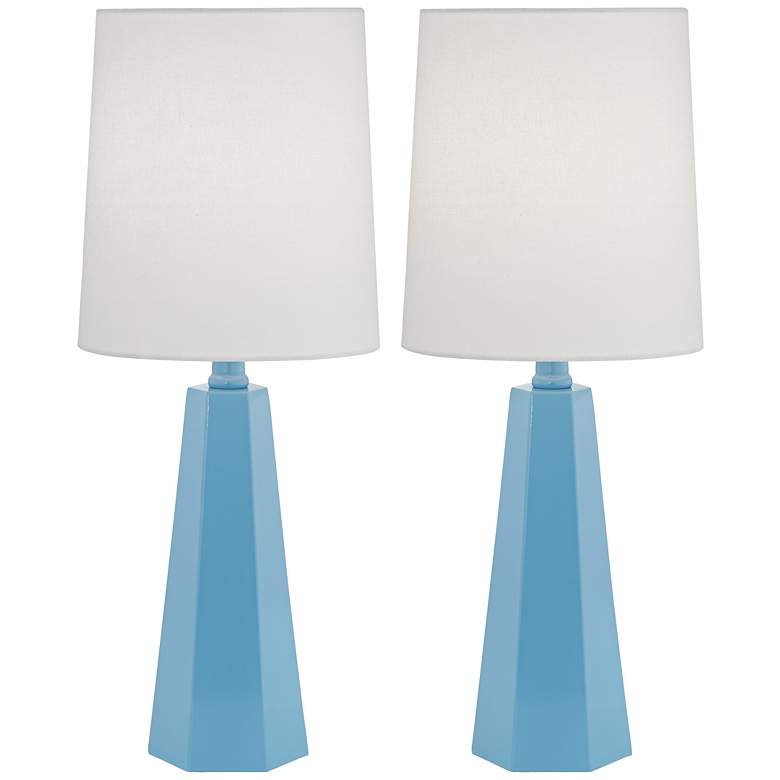 Image 1 360 Lighting Dana 20" Modern Coastal Blue Accent Table Lamps Set of 2