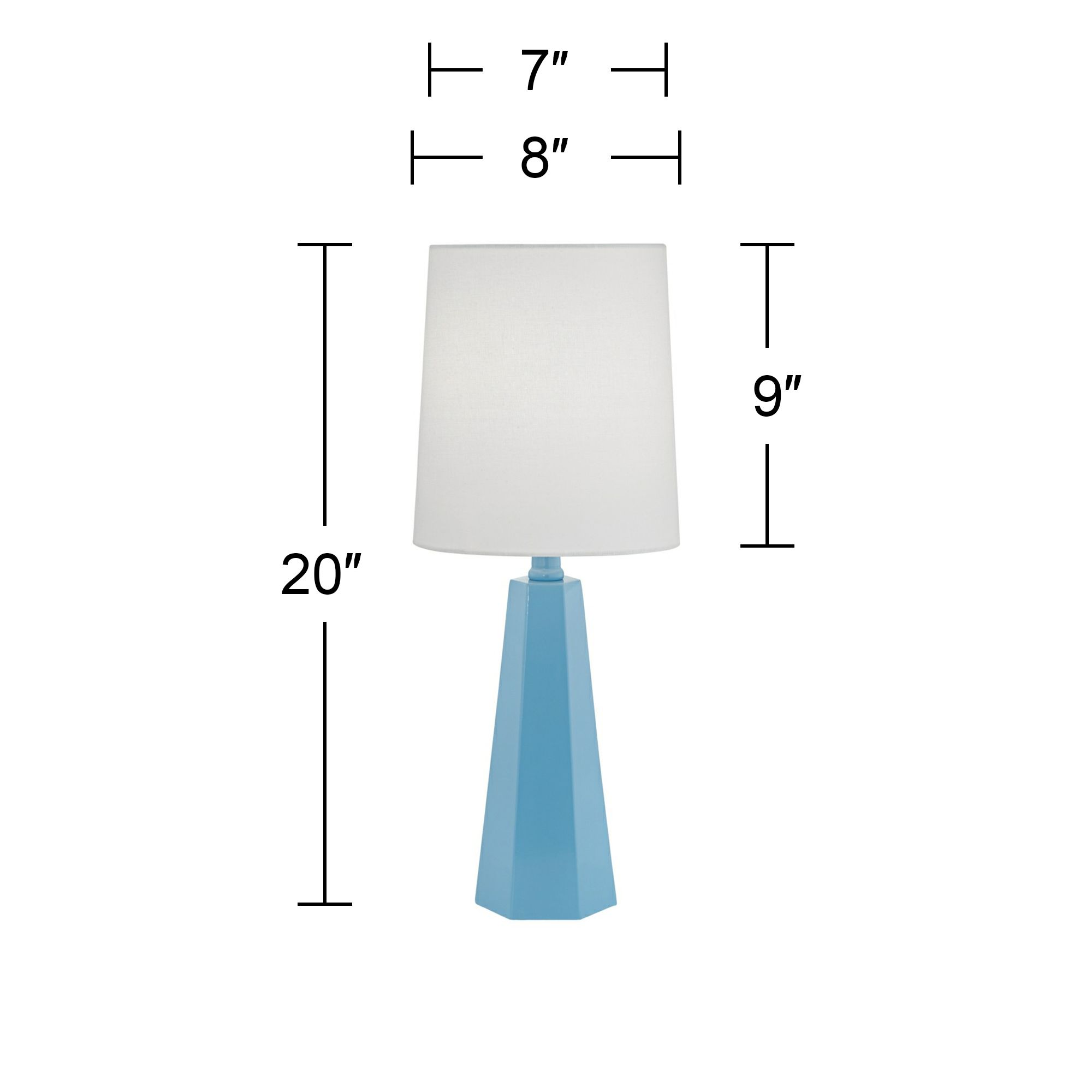 Image 4 360 Lighting Dana 20" Modern Coastal Blue Accent Table Lamps Set of 2 more views