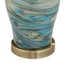 360 Lighting Darren 26" Blue Swirl Modern Art Glass Table Lamp