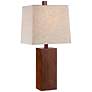 360 Lighting Darryl 23" High Wood Finish Rectangular Table Lamp in scene