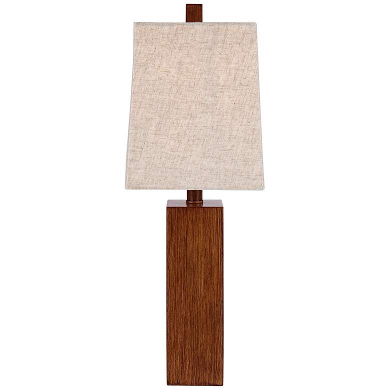Image 6 360 Lighting Darryl 23" High Wood Finish Rectangular Table Lamp more views