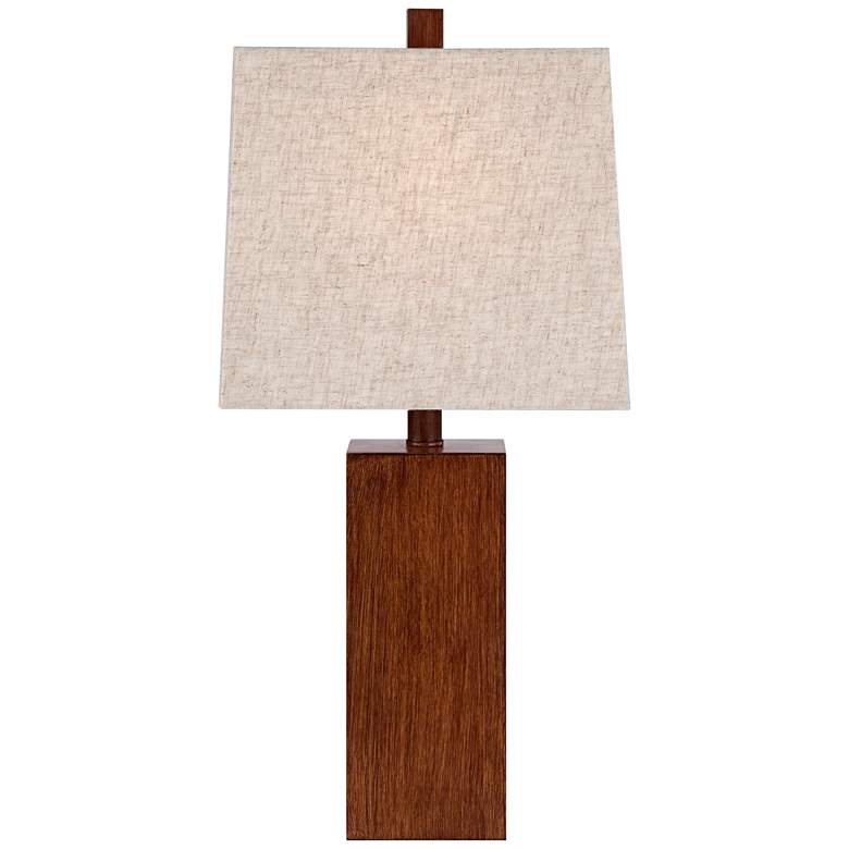 Image 7 360 Lighting Darryl 23 inch High Wood Finish Rectangular Table Lamp more views