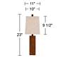 6_360 Lighting Darryl 23" Wood Finish Rectangular Table Lamps Set of 2 more views