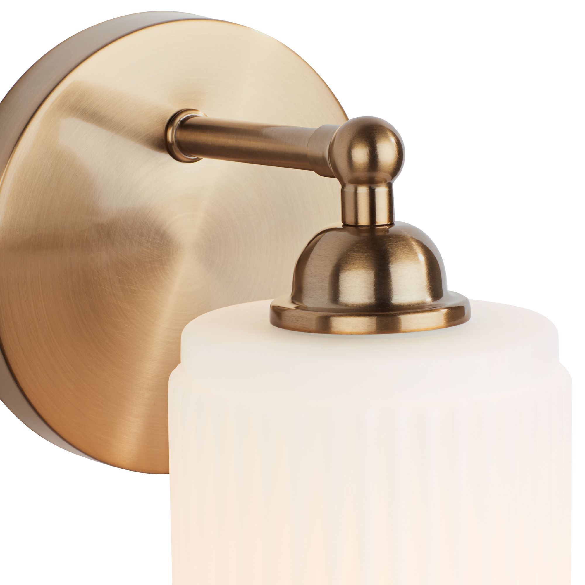 Image 3 360 Lighting David 9 1/2" High Gold and White Glass Sconces Set of 2 more views