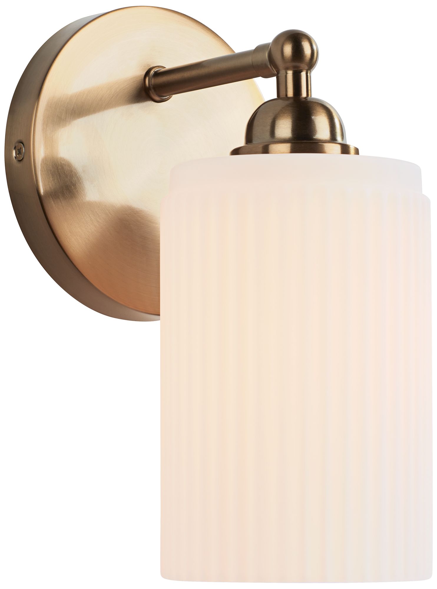 Image 6 360 Lighting David 9 1/2" High Gold and White Glass Sconces Set of 2 more views