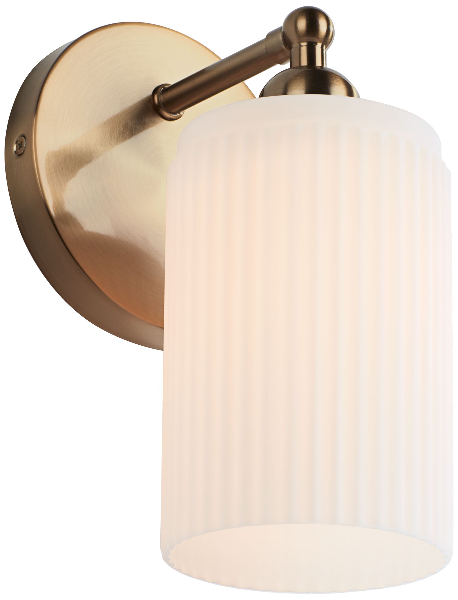 Image 7 360 Lighting David 9 1/2" High Gold and White Glass Sconces Set of 2 more views