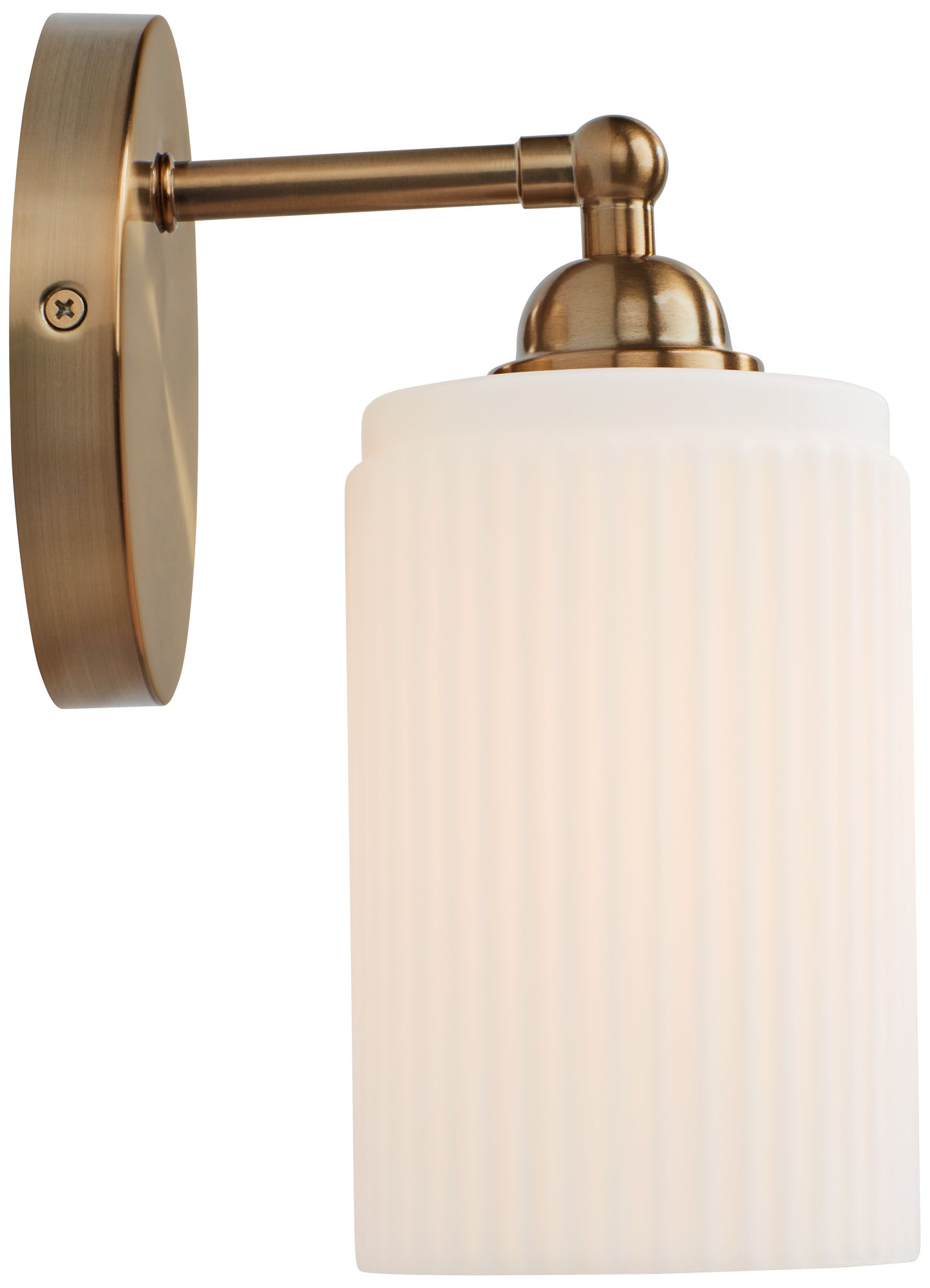 360 Lighting David 9 1/2" High Gold and White Glass Sconces Set of 2